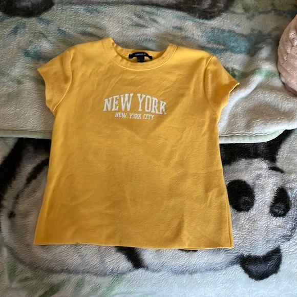 Brand is forever 21, size S , and is orange. - Picture 1 of 1